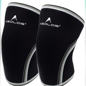 AEOLOS Knee Sleeves‎ (1 Pair)，7mm Compression Knee Braces  (Small, Black)